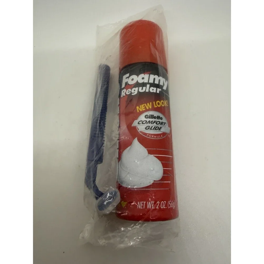 Gillette For Men Razor And Shave Foam 2oz, Perfect Set For Traveling, AIRBNB New